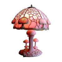 Painting Glass Mushroom Table Lamps Bohemian Resin Table Lamp Night Light Decor Style 4