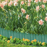 10Pcs Plastic Garden Edging Borders Landscape Flower Bed Edging Fence for DIY Outdoor Patio Balcony Green