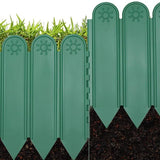 10Pcs Plastic Garden Edging Borders Landscape Flower Bed Edging Fence for DIY Outdoor Patio Balcony Green