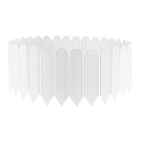 10Pcs Plastic Garden Edging Borders Landscape Flower Bed Edging Fence for DIY Outdoor Patio Balcony White