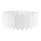 10Pcs Plastic Garden Edging Borders Landscape Flower Bed Edging Fence for DIY Outdoor Patio Balcony White