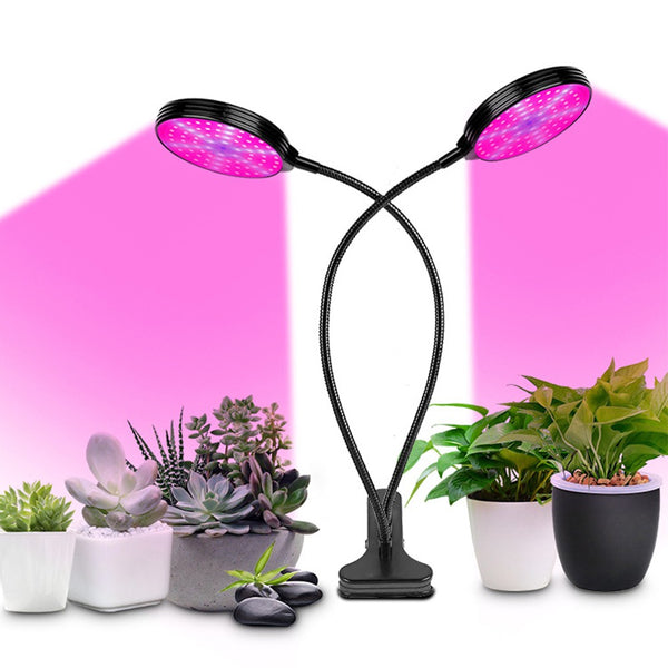 2-Head USB LED Grow Light Dimming Growing Lamp for Indoor Plant Flower Veg Hydroponic