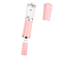 Nail Lacquer Shaker Kit Eyelash Glue Shaker with 2 Connectors and 8 Sizes of Caliber Silicone Sleeeves Pink