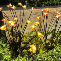 2-Pack 6 LEDs Solar Bee Light Patio Walkway Swaying Firefly Lights Outdoor Garden Decoration Lamp