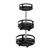 Lazy Susan Turntable Carbon Steel Rotating Spice Holder Kitchen Pantry Cabinet Organizer