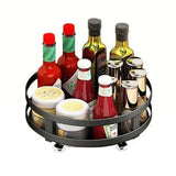 Lazy Susan Turntable Carbon Steel Rotating Spice Holder Kitchen Pantry Cabinet Organizer