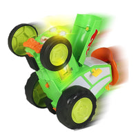 Wireless Remote Control Toy Car Dancing Stunt Car Crazy Jumping Car Green