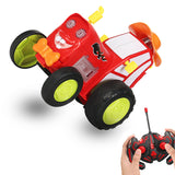 Wireless Remote Control Toy Car Dancing Stunt Car Crazy Jumping Car Red