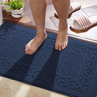 Non-Slip Home Kitchen Door Mat Floor Mat Dark Blue