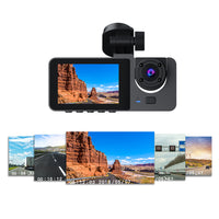 1080P HD Driving Recorder Dash Cam Car Monitor 3 Lens Dash Cam Front and Rear Inside