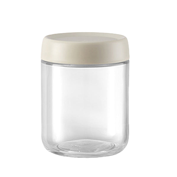 450ml Transparent Glass Jar with Screw Lid Food Storage Containers Beige