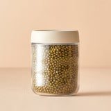 450ml Transparent Glass Jar with Screw Lid Food Storage Containers Beige