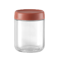 450ml Transparent Glass Jar with Screw Lid Food Storage Containers Red