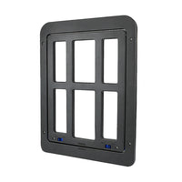 Pet Screen Door Small Dog Cat Door with Magnetic Flap Black