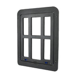 Pet Screen Door Small Dog Cat Door with Magnetic Flap Black