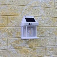 2Pcs 3 Modes Solar Wall Lights Stair Light for Garden Yard Outdoor White