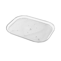 Clear Lazy Susan Fridge Organizer Rectangular Turntable Organizer for Table Kitchen Countertop