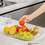 Clear Lazy Susan Fridge Organizer Rectangular Turntable Organizer for Table Kitchen Countertop