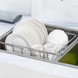 Set of 2Pcs Retractable Dish Drying Racks Stainless Steel Kitchen Dish Drainers