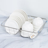 Set of 2Pcs Retractable Dish Drying Racks Stainless Steel Kitchen Dish Drainers