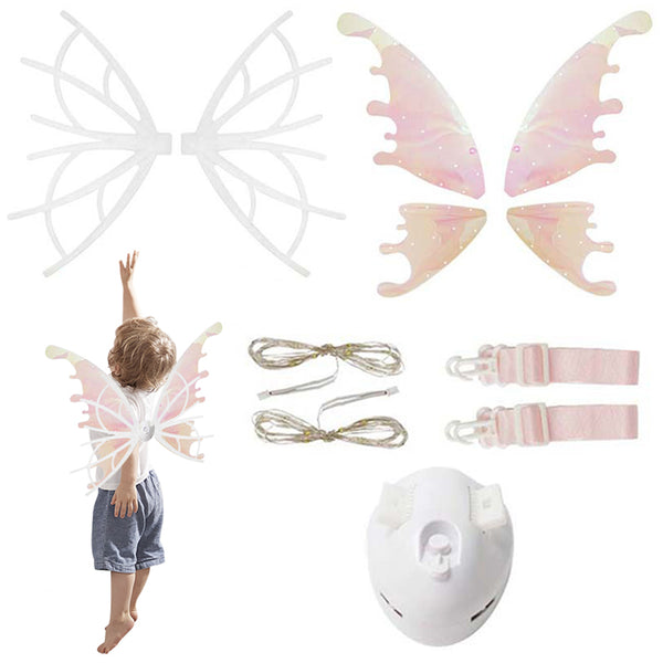 Electric Fairy Wings Cosplay Butterfly Wings with LED Light for Kids and Adult Girls