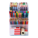 Pen Organizer Stationary Desktop Organizer Pencil Markers Holder Storage Box for Office School Home