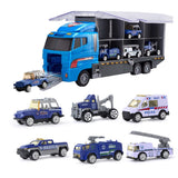 Toddlers Toys Car Carrier Vehicle Toy Set Kids Gifts Blue