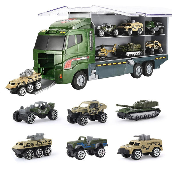 Toddlers Toys Car Carrier Vehicle Toy Set Kids Gifts Green