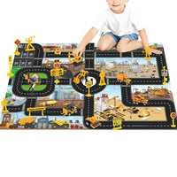 Kids Play Mat with Car Toys Set Kid Toys Toddle Gifts Style 1