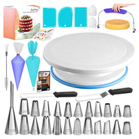 64-Piece Cake Decorating Supplies Kit Cake Decorating Set with Cake Turntable