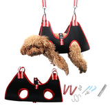 Pet Grooming Hammock Harness Set Pet Grooming Helper for Nail Trimming Clipping Grooming Black