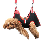 Pet Grooming Hammock Harness Set Pet Grooming Helper for Nail Trimming Clipping Grooming Black