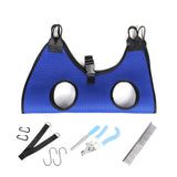 Pet Grooming Hammock Harness Set Pet Grooming Helper for Nail Trimming Clipping Grooming Blue