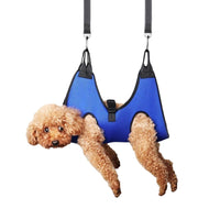 Pet Grooming Hammock Harness Set Pet Grooming Helper for Nail Trimming Clipping Grooming Blue