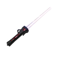 Retractable LED Light Up Laser Sword Light Up Saber with FX Sound Black