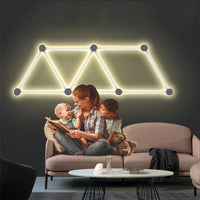 RGB Music Wall Lights APP Control Smart LED Light Bar DIY LED Lights Room Decor Black