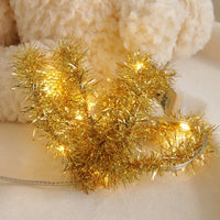 2Pcs 20 LEDs Hanging Christmas Garland Xmas Decorative String Lights Gold