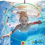 27-Piece Diving Toys Set for Kids Underwater Floating Pool Toys Diving Thru Rings Swimming Training Supplies