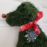 Animal Shaped Christmas Wreath Front Door Artificial Pine Branches Garland Ornaments Xmas Farmhouse Decorations Style 1