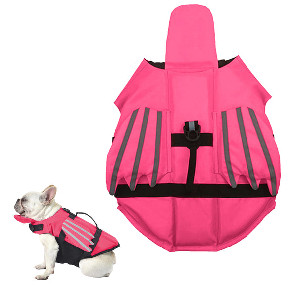 Dog Life Jacket Wings Pet Life Vest Adjustable Dog Flotation Swim Vest Pink