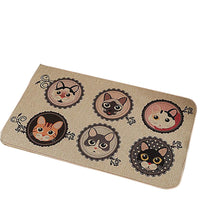 Home Kitchen Linen Entrance Door Mat Non-Slip Floor Mat Decorative Doormat Style 5