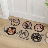 Home Kitchen Linen Entrance Door Mat Non-Slip Floor Mat Decorative Doormat Style 5