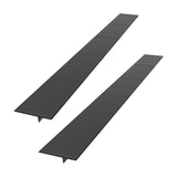 2Pcs Kitchen Stove Counter Gap Silicone Cover Filler Strips Black