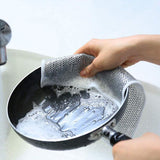 10Pcs Imitated-Wire Dishwashing Rags Household Cleaning Cloth for Dishes Sinks Counters