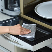 10Pcs Imitated-Wire Dishwashing Rags Household Cleaning Cloth for Dishes Sinks Counters