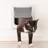 Pet Screen Door Small Dog Cat Door Dual Way Flap Pet Door White