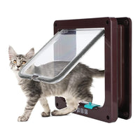 Pet Screen Door Small Dog Cat Door Dual Way Flap Pet Door Coffee