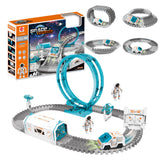 110Pcs Spaceman Railway Space Track Toy Electric Car Tracks Space Rail Toys