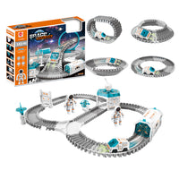 142Pcs Spaceman Railway Space Track Toy Electric Car Tracks Space Rail Toys