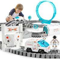 110Pcs Spaceman Railway Space Track Toy Electric Car Tracks Space Rail Toys